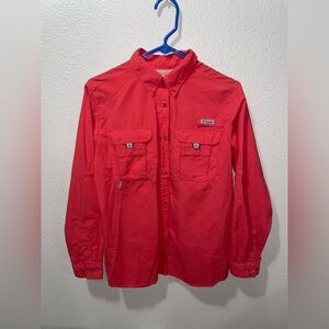 Columbia Red Button Down Shirt Stylish and Durable